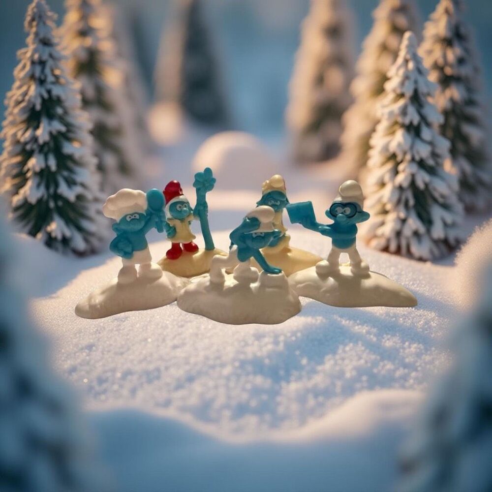 The Smurfs Lost Village McDonalds 2" Mini Figures Smurfette Baker A15